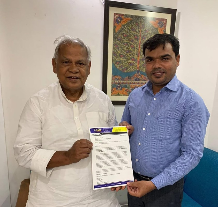 Shri Jitan Ram Manjhi, Union Minister for Micro, Small and Medium Enterprises, during an interaction with Tara Institute