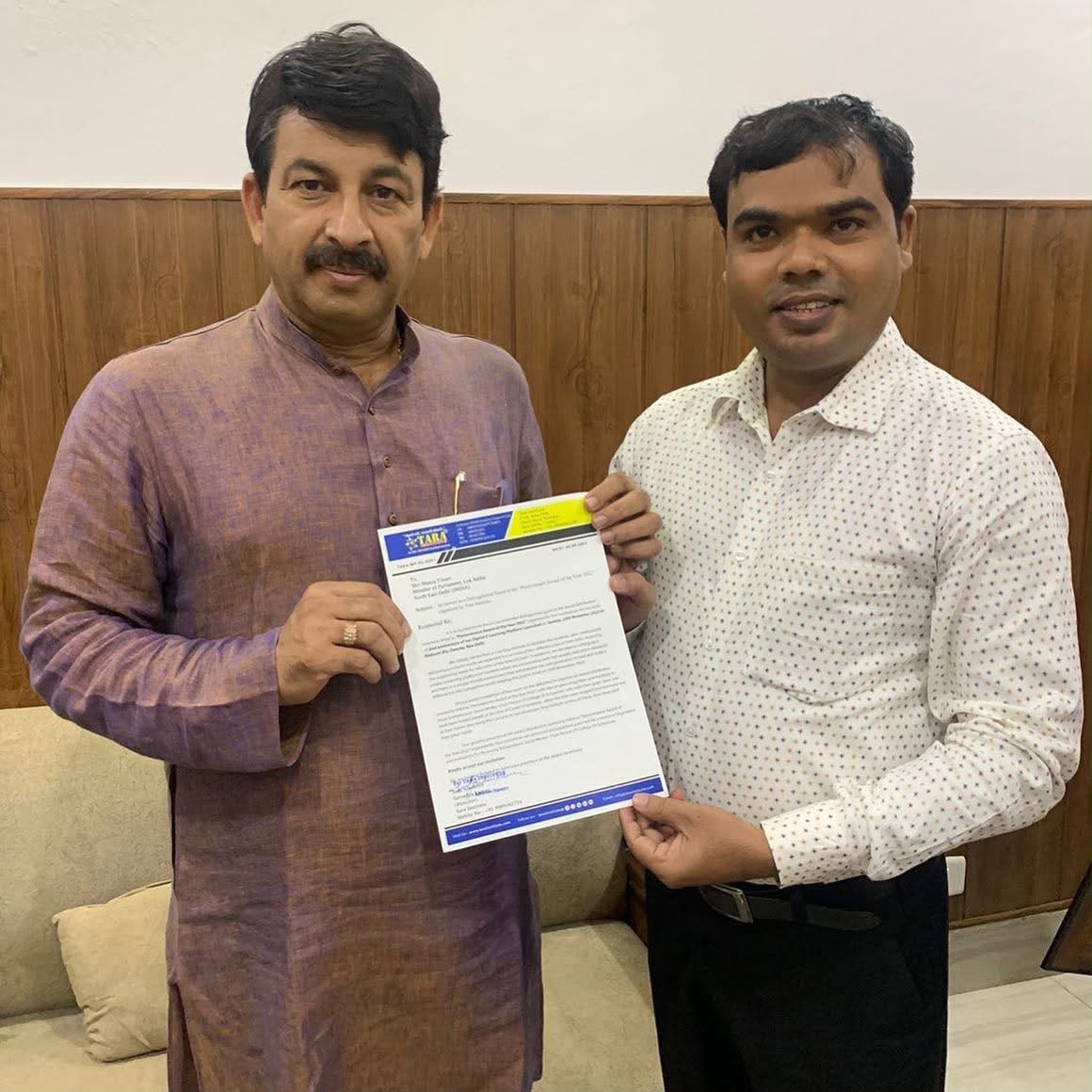 Shri Manoj Tiwari, Member of Parliament (MP) | Actor & Singer, during an interaction with Tara Institute